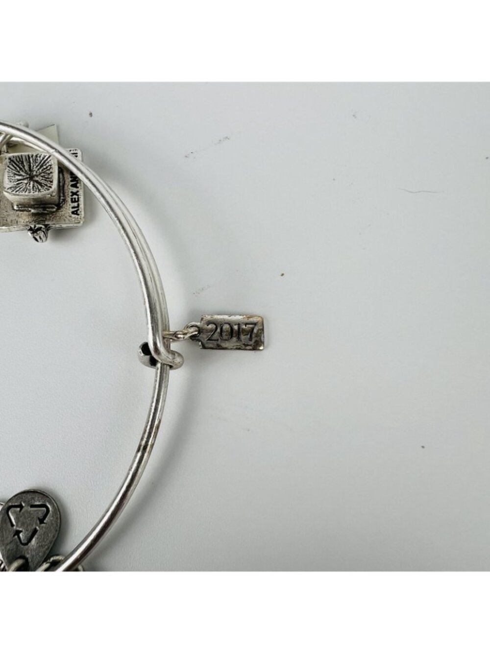 Alex and Ani Graduation Cap 2017 Rafaelian Silver Bangle Bracelet - Picture 3 of 5